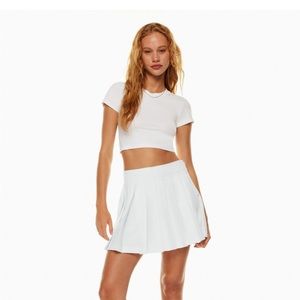 ARITZIA OLIVE MICRO SKIRT NWT